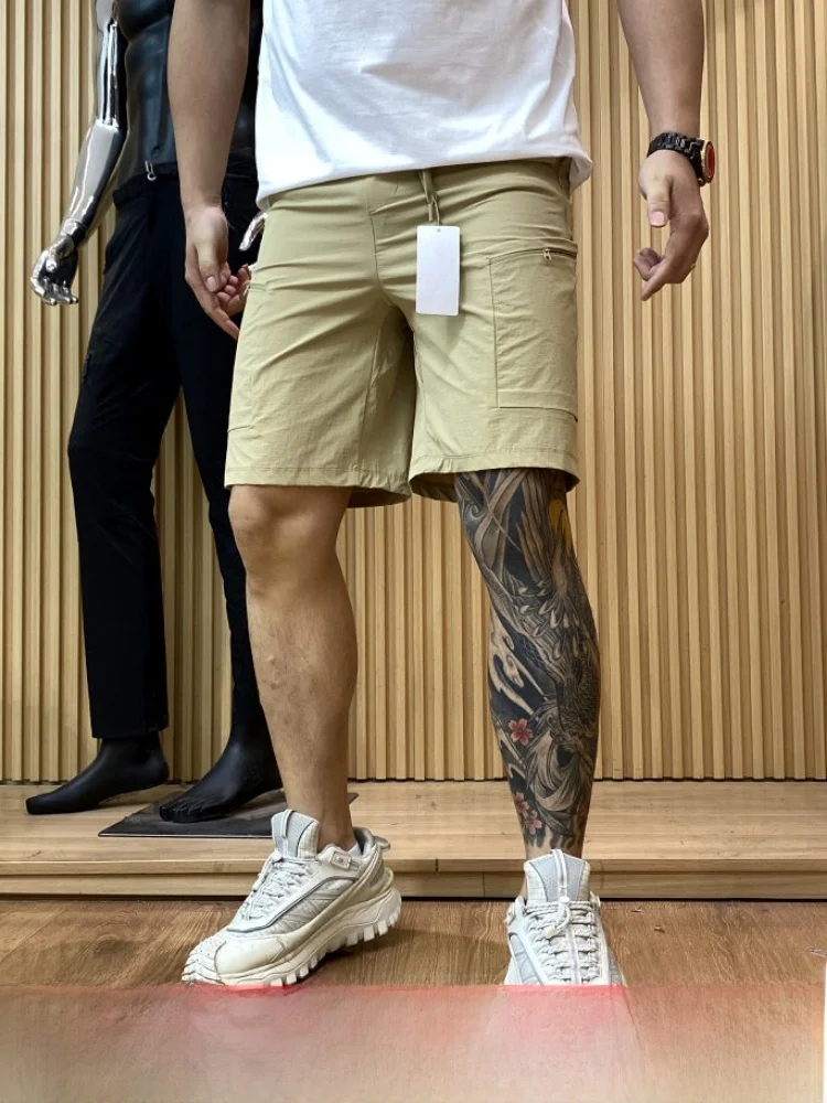 Outdoor Men's Comfortable Sporty Short Shorts Quick Dry Breathable 3D Tailored Summer Casual Nylon Spandex Elastic Waist