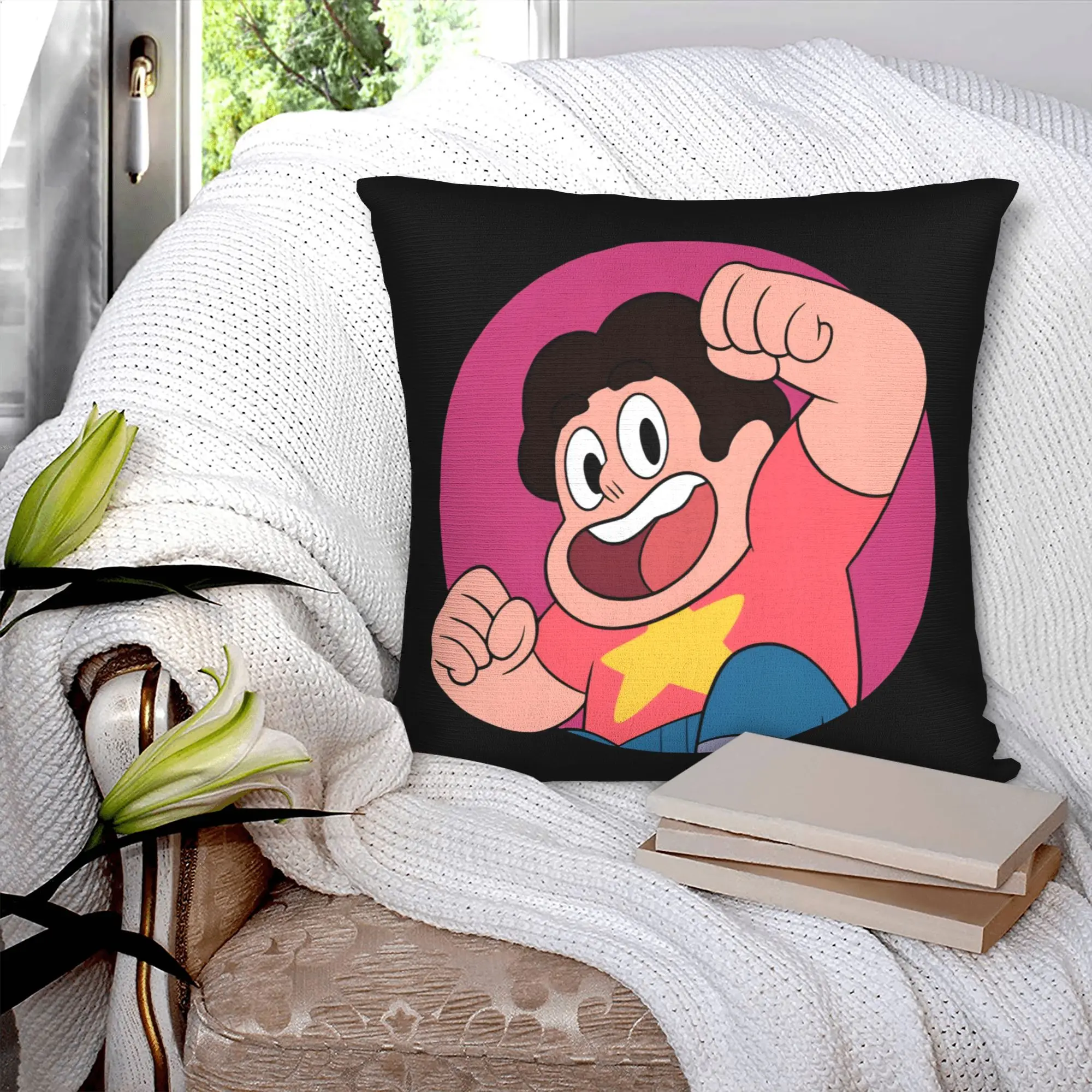 Steven Universe Pillow Living Room Decoration Cute Children Gift Cartoon Cushion Decoration Salon Square Pillowcase