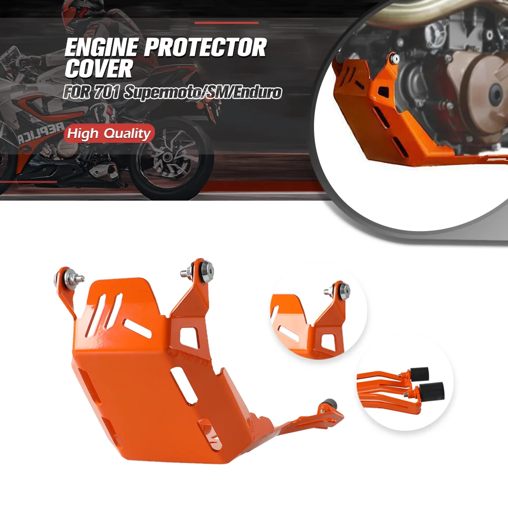 FOR Husqvarna 701 Supermoto/SM/Enduro 2016-2023 Engine Protector Cover Skid Plate Splash Guard GASGAS 700 ES/SM 690 SMC/Enduro R