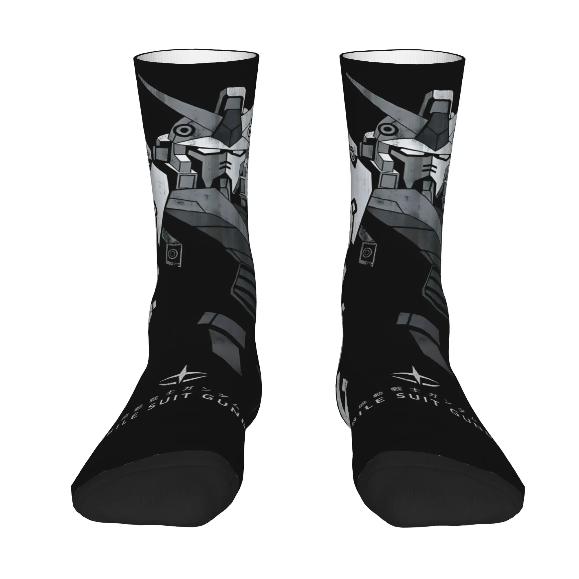 1 Pair Hip Hop Vintage GUNDAM Crazy Men's Socks Unisex  Harajuku Pattern Printed Funny Novelty Happy Sock Gift