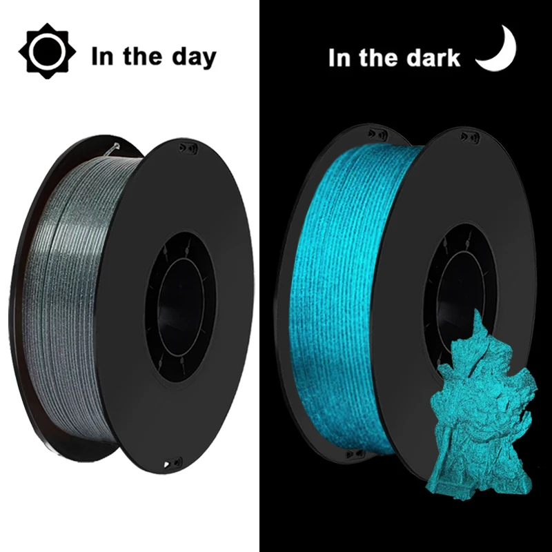

250gx4 Нить для 3D-принтера PLA Светятся в темно-синем 1,75 мм Сублимационный материал для 3D-печати Светлячок Зеленый Синий 1 кг, 500 г, 250 г