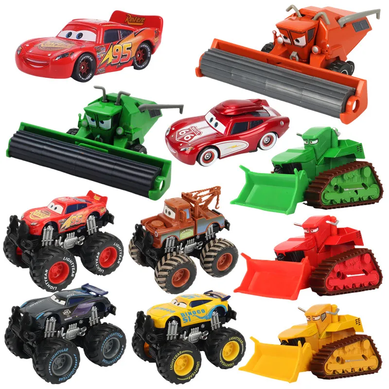 

Cars Disney Pixar Cars Lightning McQueen Mater harvester Frank 1:55 Diecast Metal Car Model Toy Children's Birthday Gift