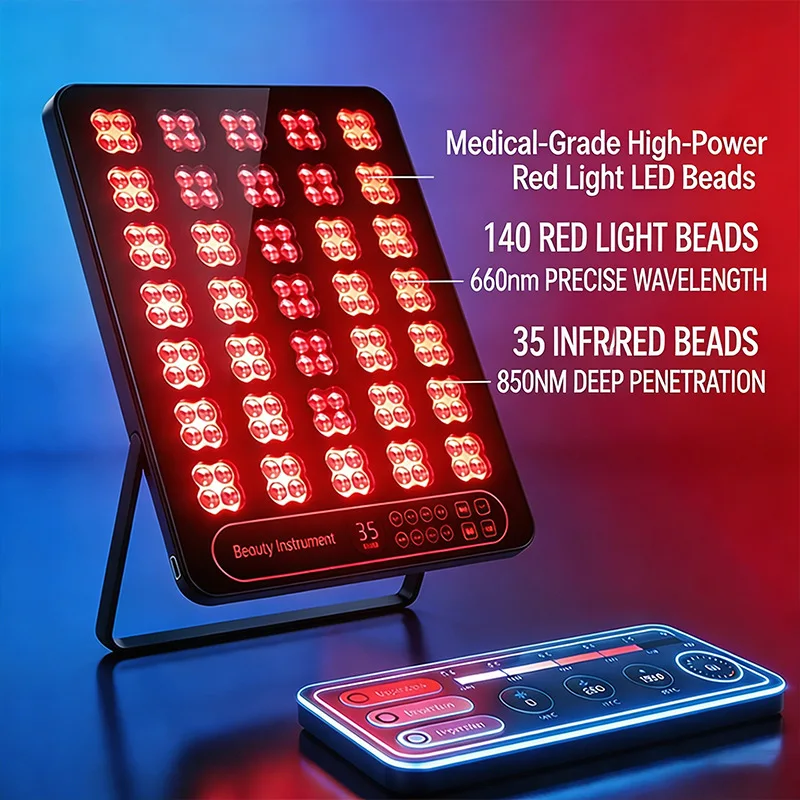 Jinkairui Red Light Large Array Spectrometer, Household LED Five-light Beauty Device, Floor-standing Infrared Therapeutic Lamp