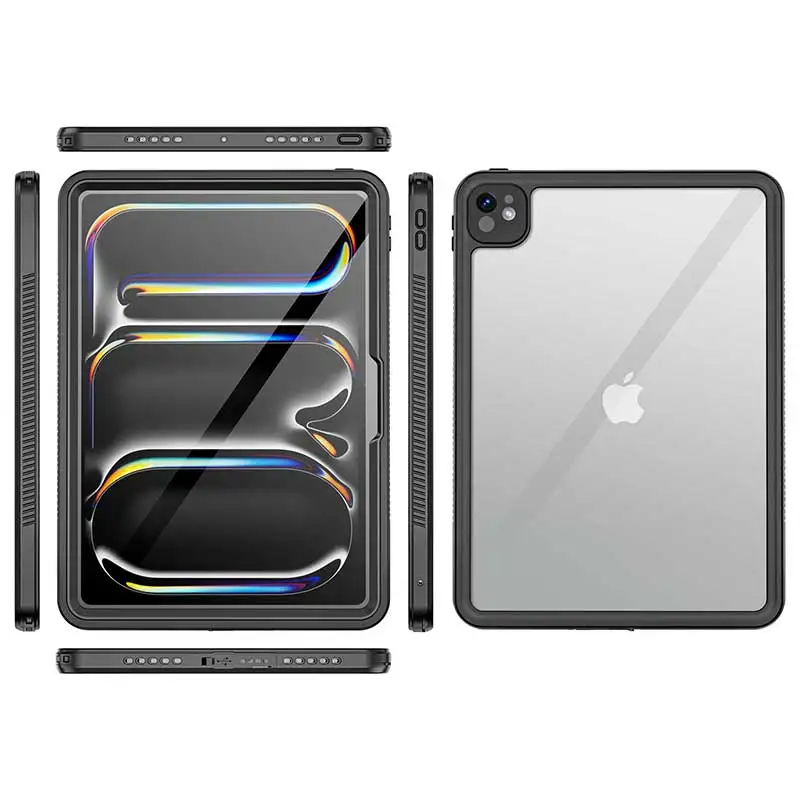 for iPad Pro 13 2025 M5 iPad Pro 13 2024 M4 Waterproof Case Swim Pouch Shockproof Armor Bumper Anti Dust Shell Full Coverage