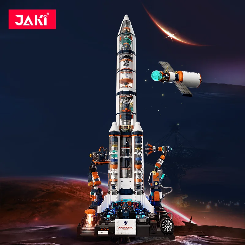 

JAKI 8515, серия космических исследований, супер ракетный строительный блок, модель сборки, коллекция украшений, детские строительные блоки, игрушки