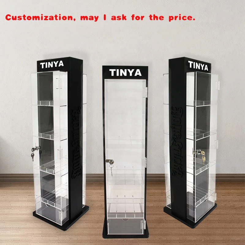 

custom.Table Top Acrylic Display Rack Consumer Electronics Display Cabinet 5 Tiers Custom Display Cabinet