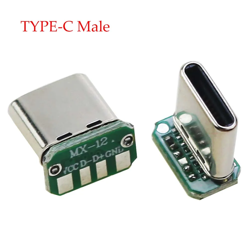 2-5PCS USB TYPE-C Stecker 16P Vertikale Daten Lade Port Mit 2/3/4/5/6 Schweißen PCB USB Board Männlichen Kopf 16P USB C Stecker – Detail 4