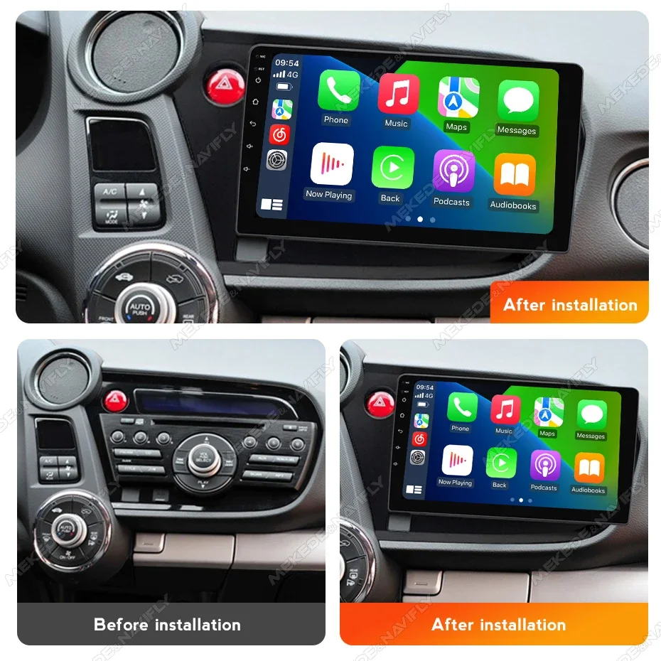 MEKEDE 2Din 9inch Android Car Radio For Honda Insight 2 2009 - 2014 Wireless CarPlay Multimedia Video Player Navigation GPS WIFI