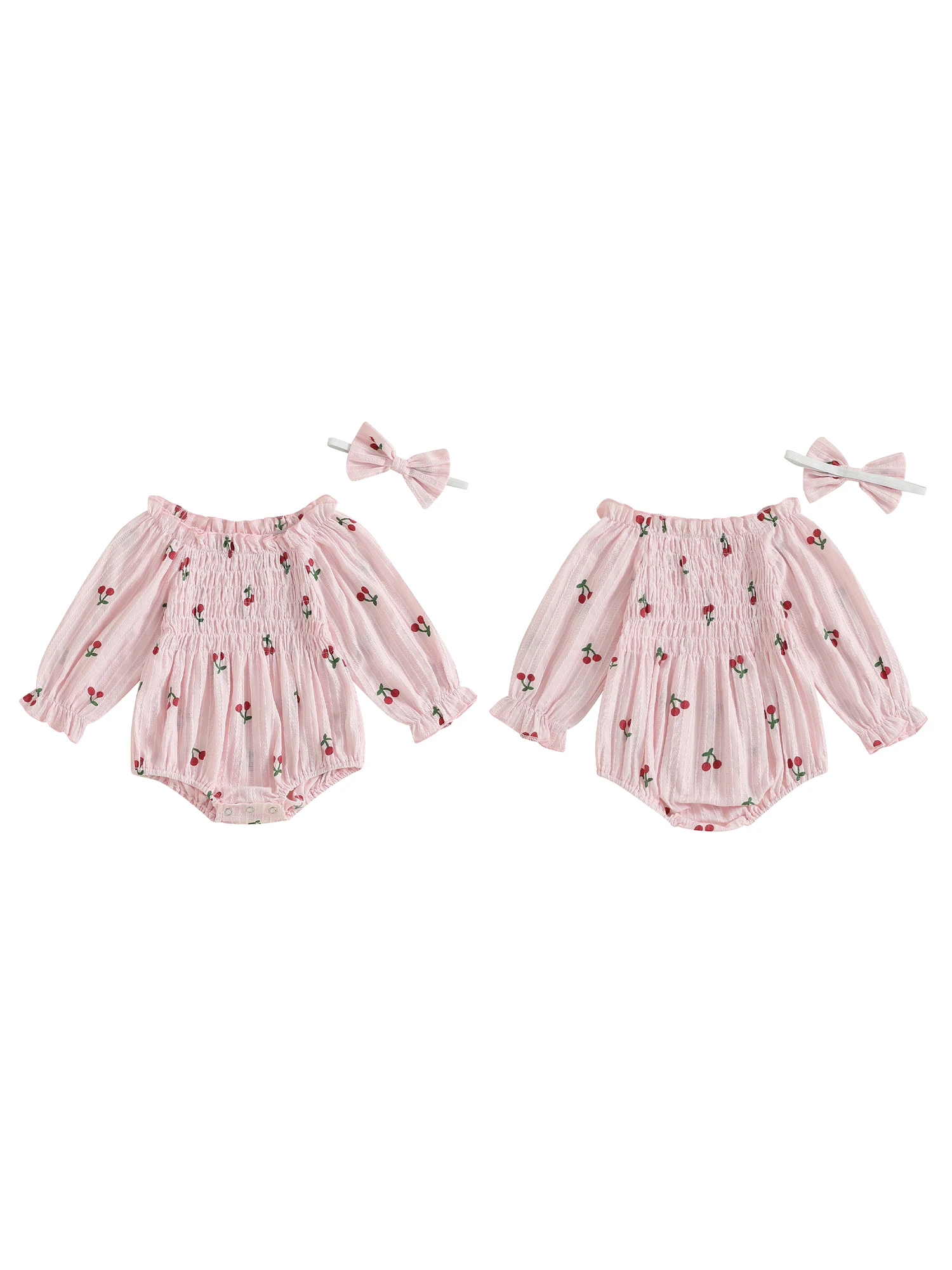 

Комбинезон с цветочным принтом и рюшами на рукавах для маленьких девочек и комплект с повязкой на голову с бантом, летняя одежда для младенцев, одежда для новорожденных