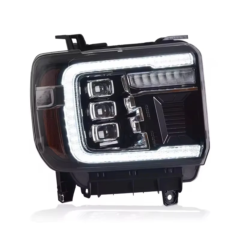 New 12V Car Styg Headlights For 2014-2018 For Sierra LED Projector Lens DRL Animation Automotive Accessories
