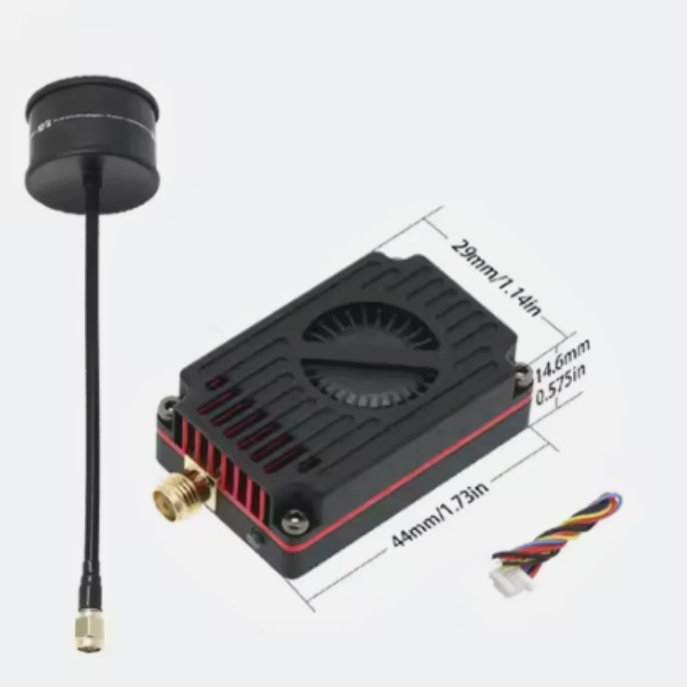 1.2G 1.3G 4W Модуль аналогового видеопередатчика VTX с антенной для входа FPV 7-30V