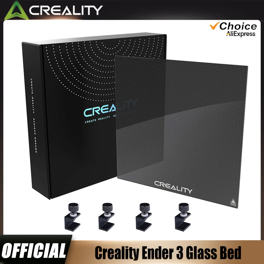 

Creality Ender 3 Glass Bed Upgraded 3D Printer Tempered Glass Plate Build Surface 235x235x4mm for Ender 3/Ender 3 Pro/Ender 3 V2
