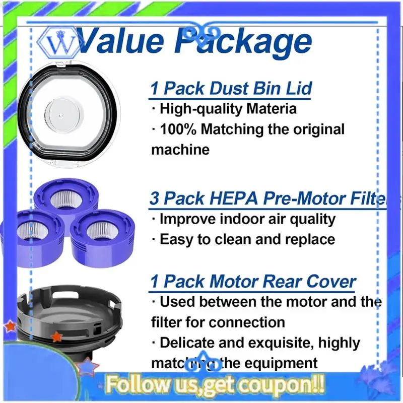 

Простая в использовании крышка пылесборника, замена фильтра и задняя крышка двигателя для беспроводных пылесосов Dyson V7 V8, ремонт пылесоса, замена пылесоса