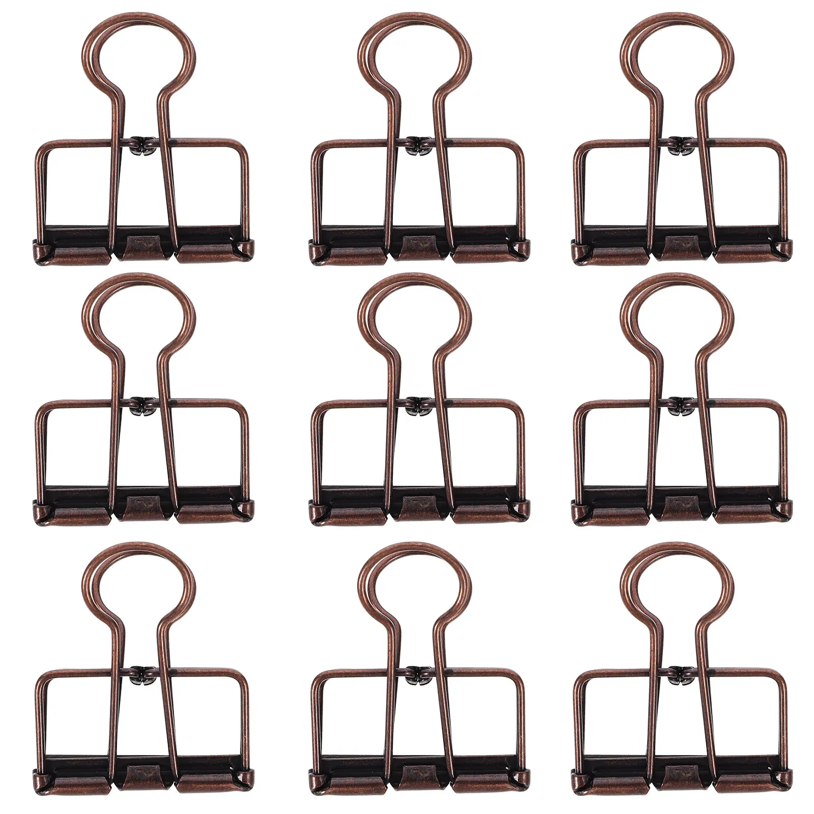 

10Pcs Document Binder Clips Metal Alloy Office Clamps Hollow Out Design for Paper File Storage Notes Cards Daily Use Office