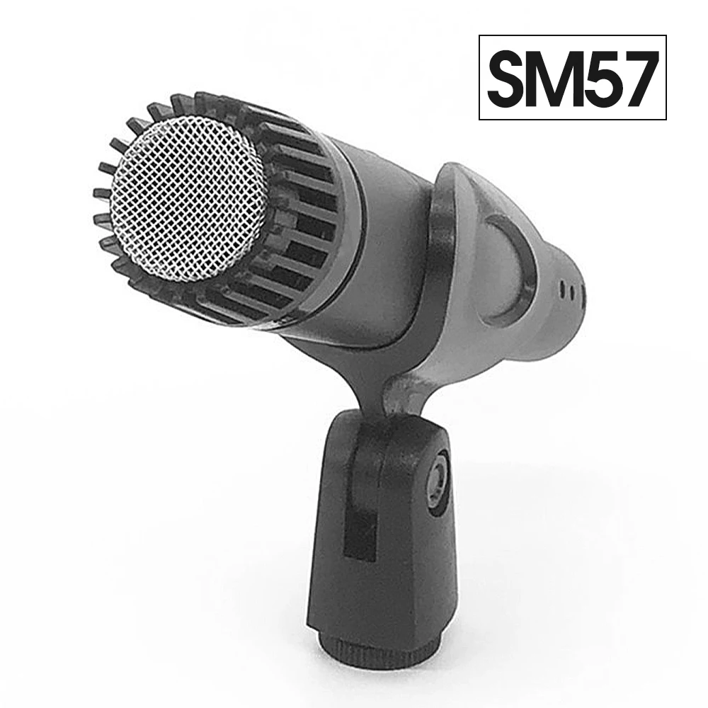 SM57 Mini Microphone Stereo Studio Mic KTV Karaoke Wired Handheld Mic Universal for Cell Phone PC Voice Recording