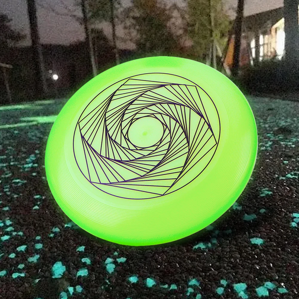 Fluorescence Flying Discs for Adults 175g Glow in The Dark Nightlight Flying Discs Sport Disc for Outdoor Beach Camping Game