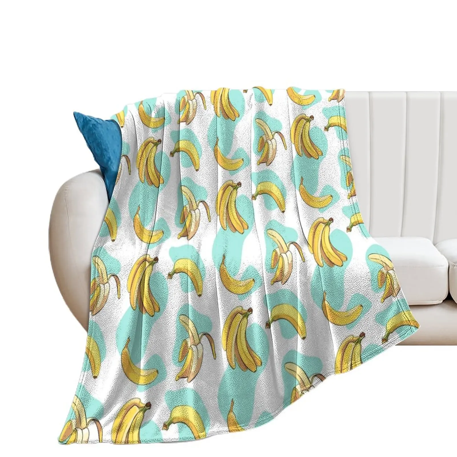 

Banana Pattern Throw Blanket Soft Beds Quilt Decorative Throw Blankets Sofas Of Decoration Blankets