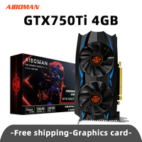 AIBOMAN NVIDIA GTX750Ti 4G GDDR5 Graphics Card 128Bit 28nm PCI Express 3.0 X16 Gaming Video Cards Desktop Computer Components