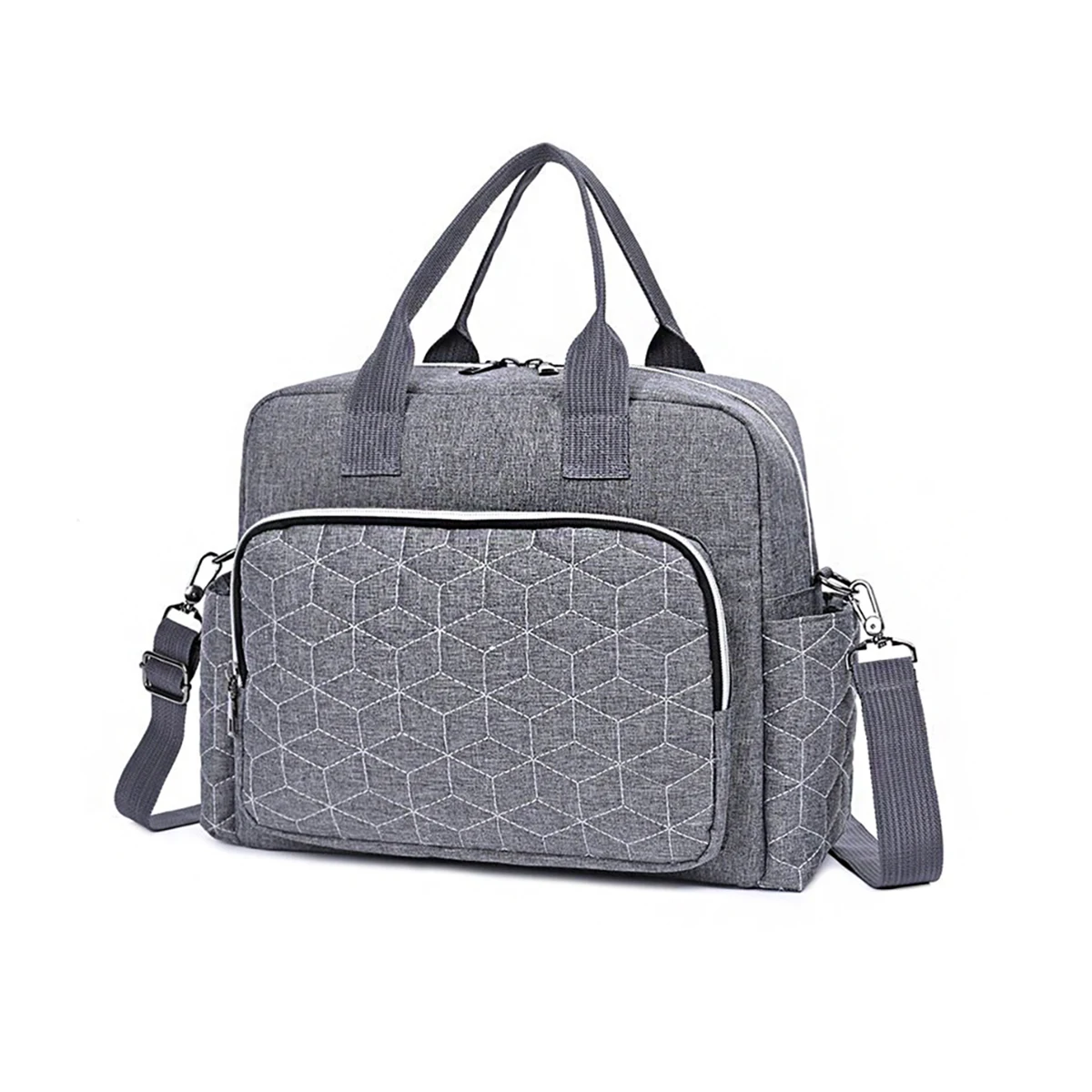 

Fashionable Quilted Diamond Grid Single Shoulder Multi Functional Mommy Bag Large Capacity Diagonal Cross Mom Bag for Going Out