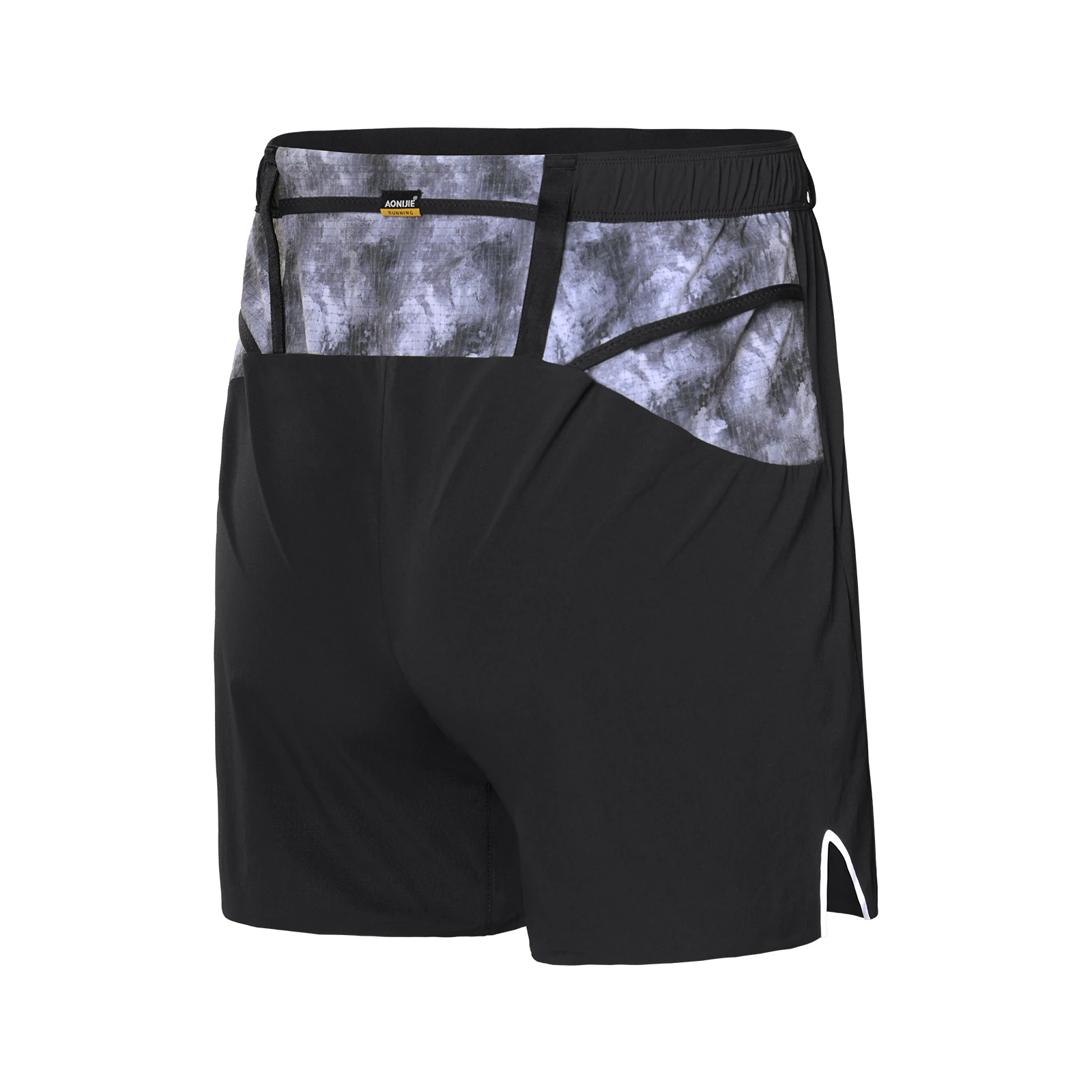 AONIJIE Running Shorts for Men Quick Drying Waist Pack Shorts Gym Pants Breathable Marathon Cross Country Running