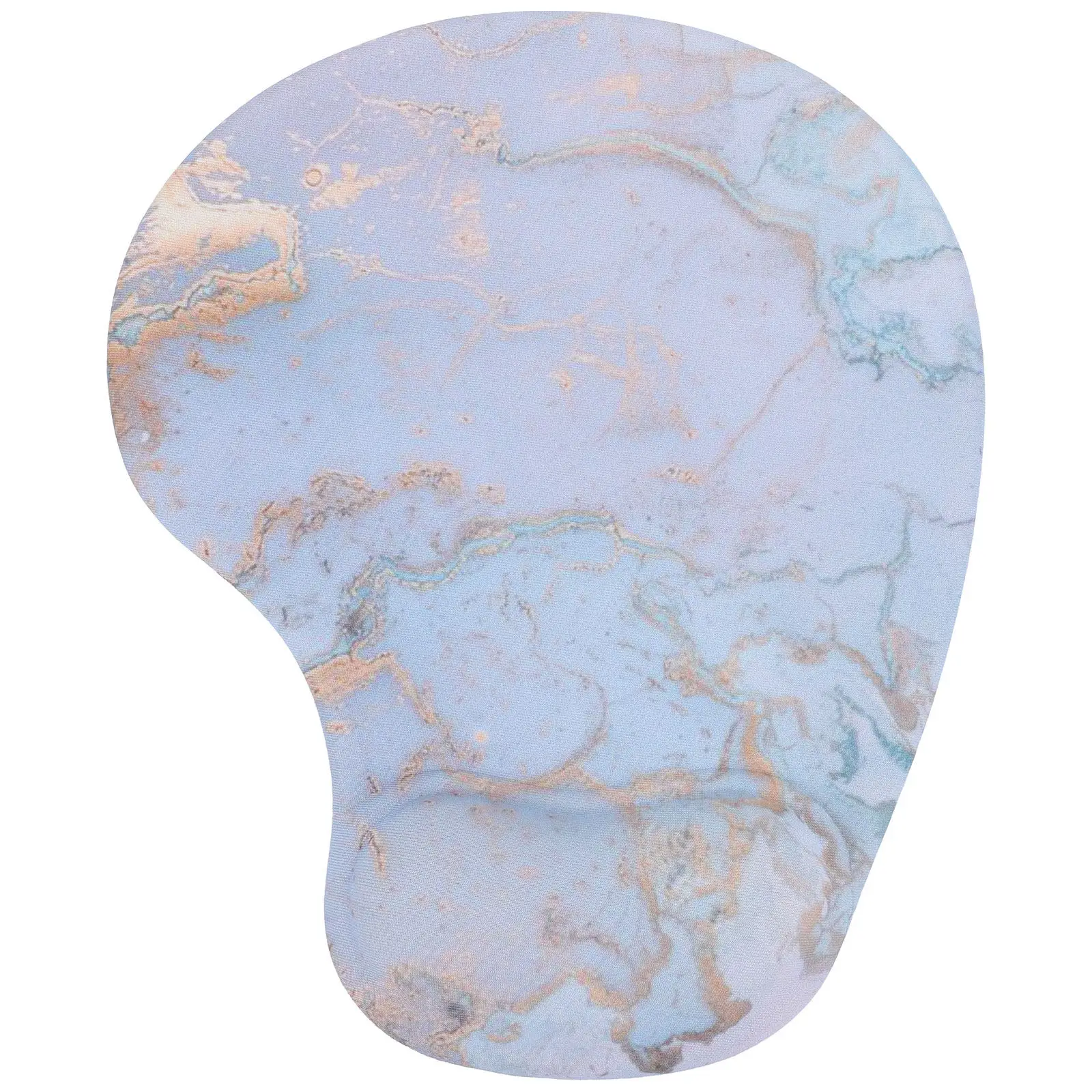 Computer Mouse Pad with Ergonomic Wrist Rest Memory Foam Cushion Anti Skid Rubber Base for Laptop Desktop Gaming Work