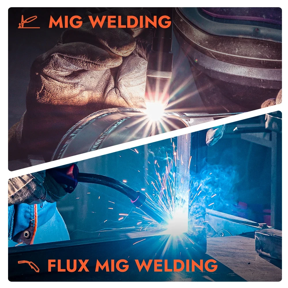 Imagem -03 - Máquina de Solda Gasless Hzxvogen Soldador Mig Semiautomático Fluxo Mig145