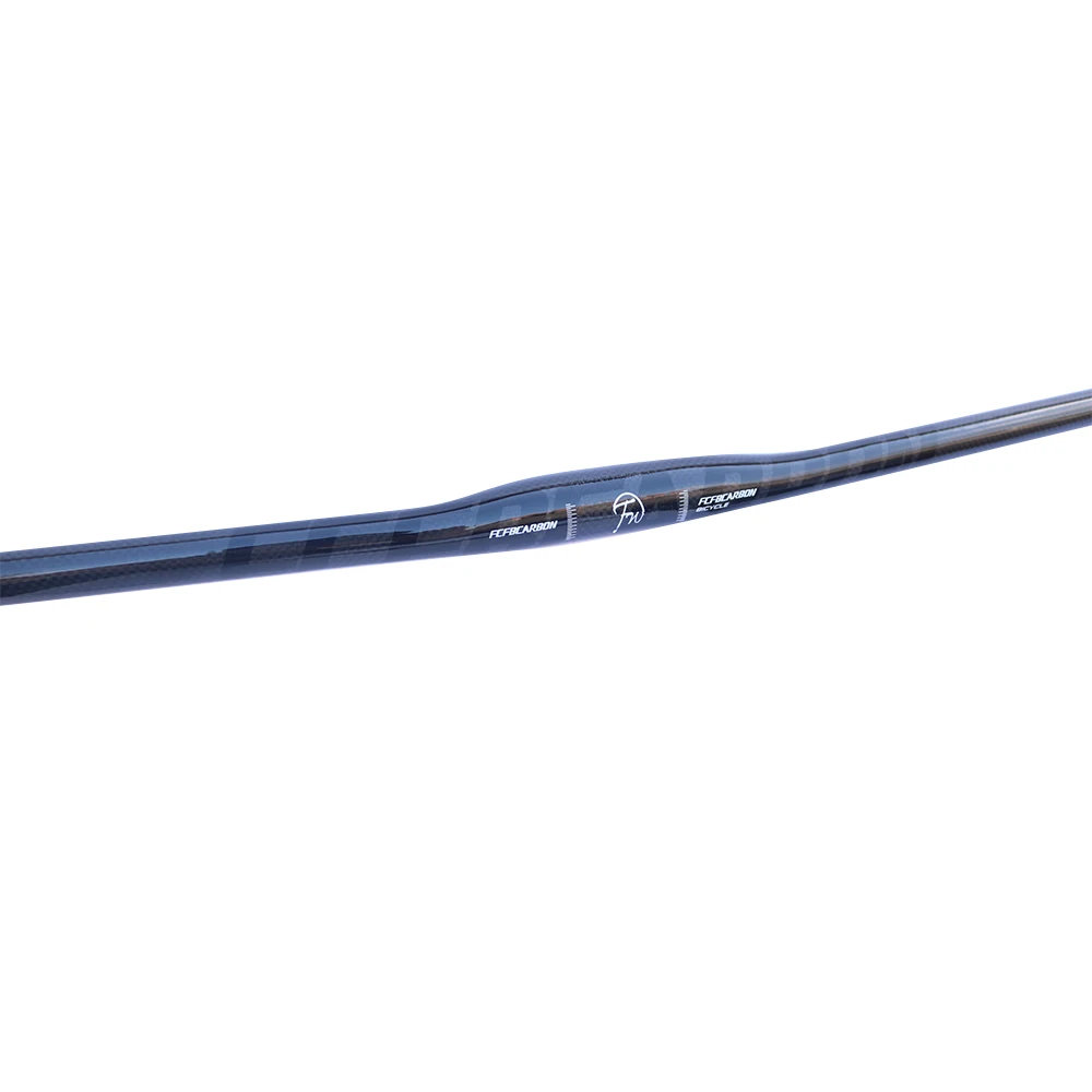 FCFB  Mountain bike 3K full carbon fibre flat Horizontal carbon bicycle handlebar MTB bike parts 31.8*580-760mm black glossy