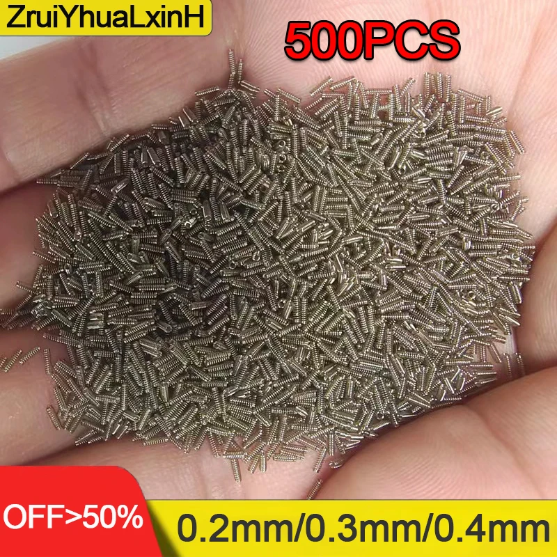 500pcs/Lot 65MN Spring steel 0.2mm 0.3mm 0.4mm Micro Small Compression Spring OD 2/3/4/5/6/7/8/9/10mm Length 5mm to 50mm