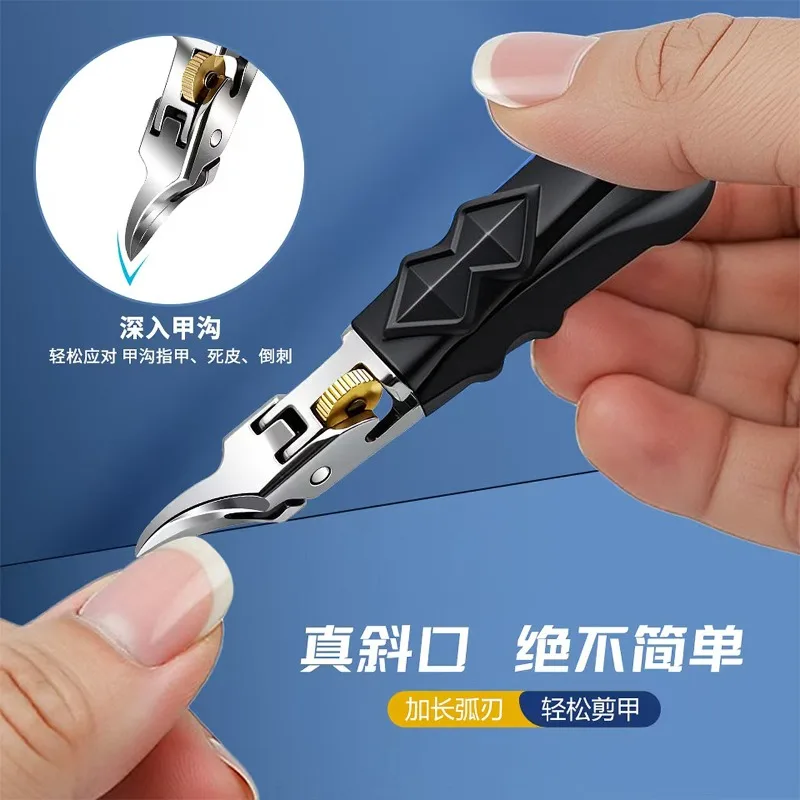 Hawkbill Nail Clippers Oblique Mouth Anti Splash Point Nose Large Opening Nail Trimming Tools Kit