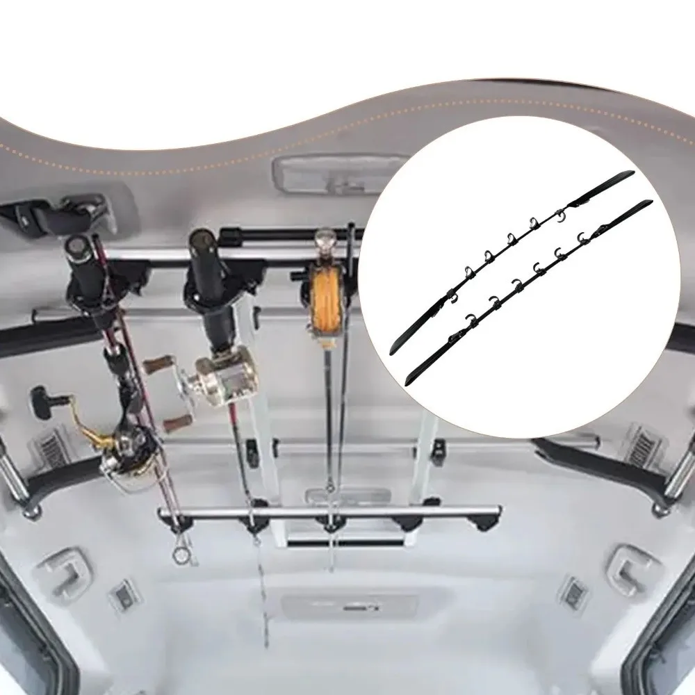 

6-позиционный автомобильный держатель для удочки, прочный дизайн, нескользящий дизайн, зажимной держатель, высокоэластичные резиновые ремни, стеллаж для хранения удочек