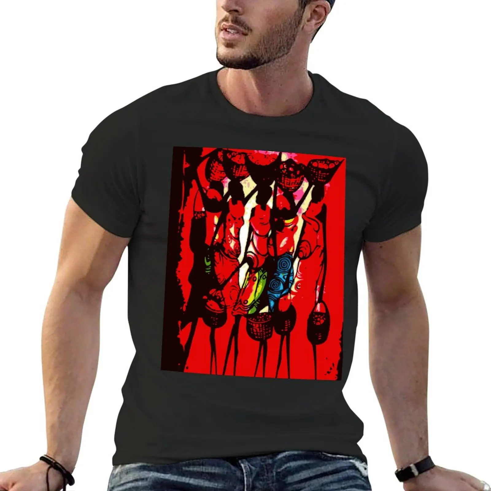 

Masai silhouette T-Shirt cute clothes summer tops t shirt men