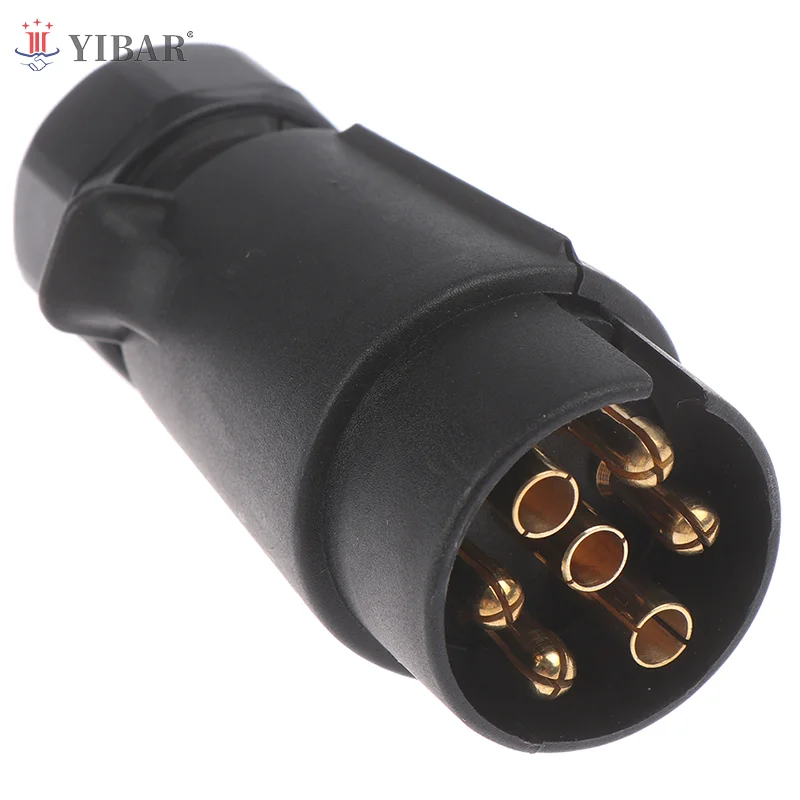 

12V 7 Way Round Standard European Car Plug Connector 7 Pin Socket Plugs Trailers