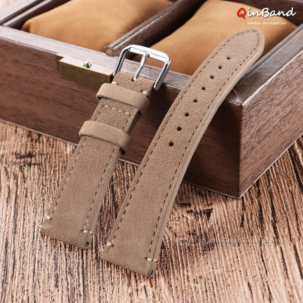 สายนาฬิกาวินเทจหนังวัวกลับขนาด - Suede Strap Watch บทวิจารณ์และราคา