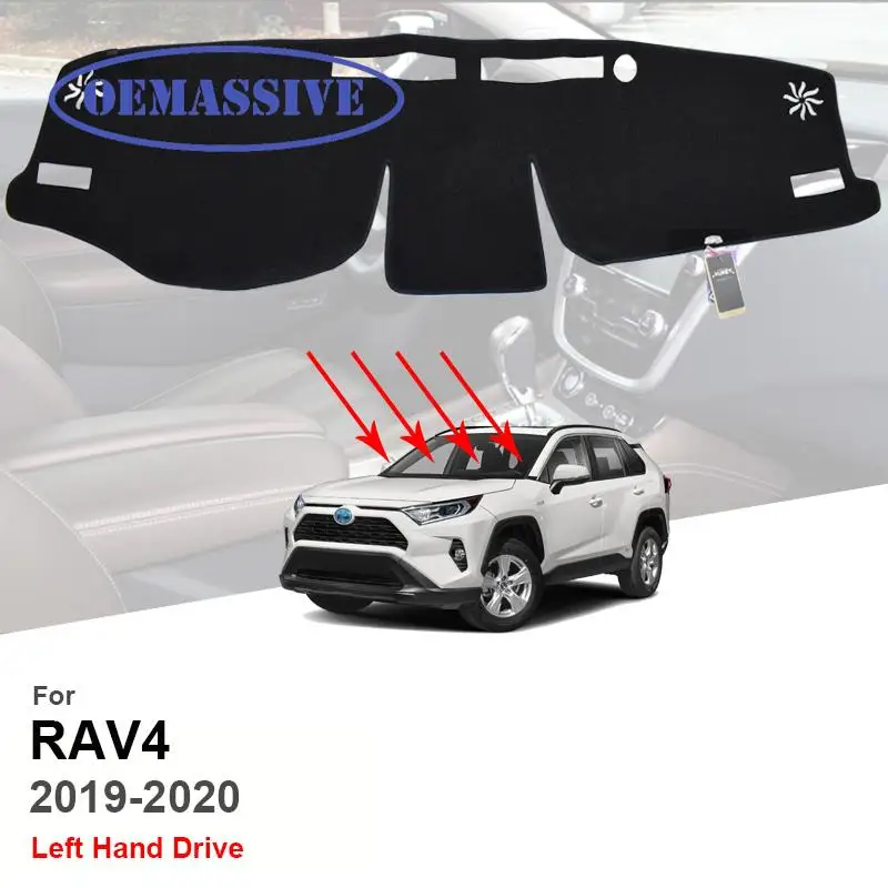 OEMASSIVE do Toyota RAV4 XA50 2019 2020 dywaniki mata na deskę rozdzielczą do pokrywa deski rozdzielczej samochodowych podkładka przeciwsłoneczna platformy instrumentów