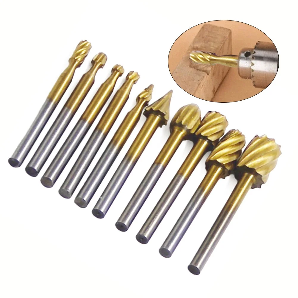 High Speed Steel Rotary File para corte, Routing Tool, Burr Bit, chanfre Gravura