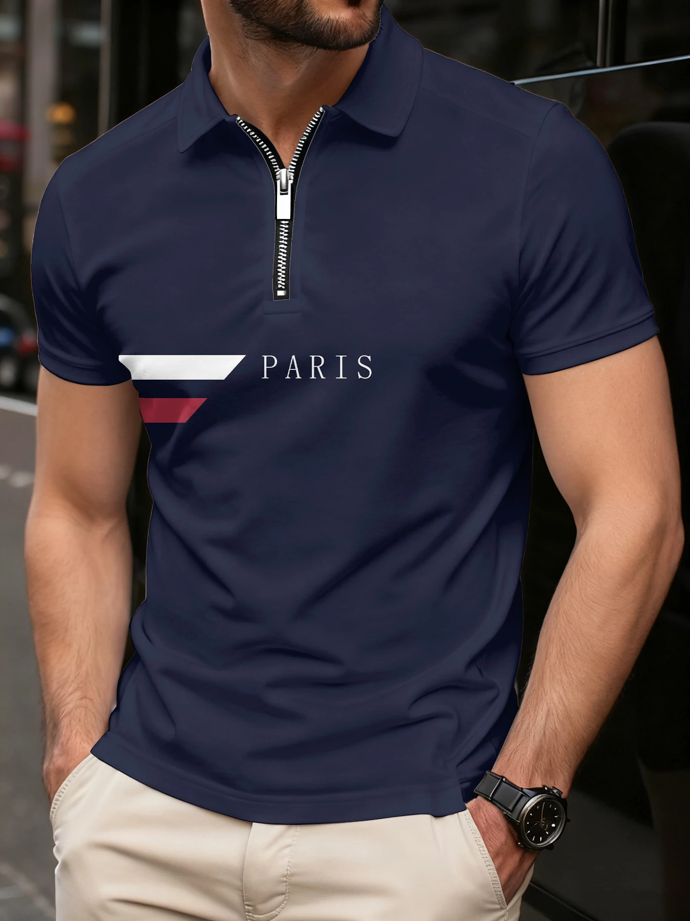 

Business Tops POLO Shirt V-Neck Short Sleeve Clothes Short Sleeve Shirt Fashion Trend Comfortable and Versatile New Summer