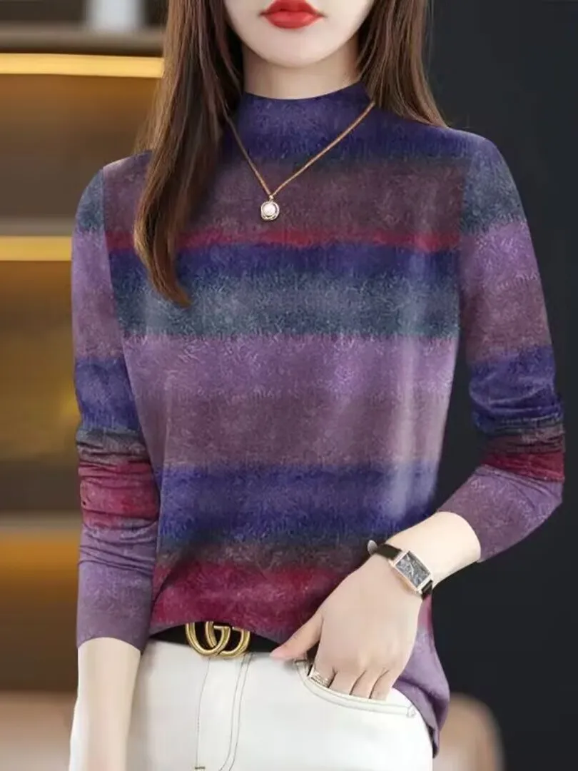 Camiseta Larga de Talla Grande para Mujer, Nueva Colección Primavera 2026, Antienvejecimiento, Cubre el Vientre, Estilo Étnico de Alta Gama para el Trabajo...