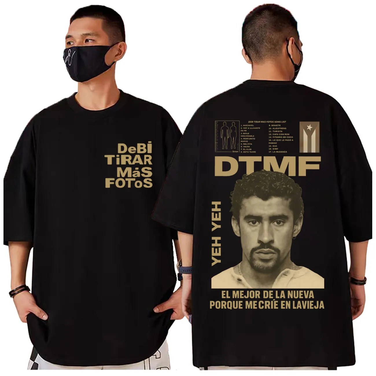 

Rapper Bad Bunny Graphic T Shirts Men Women Summer Hip Hop Vintage Short Sleeve T-shirt High Quality Fashion Oversized T-shirts