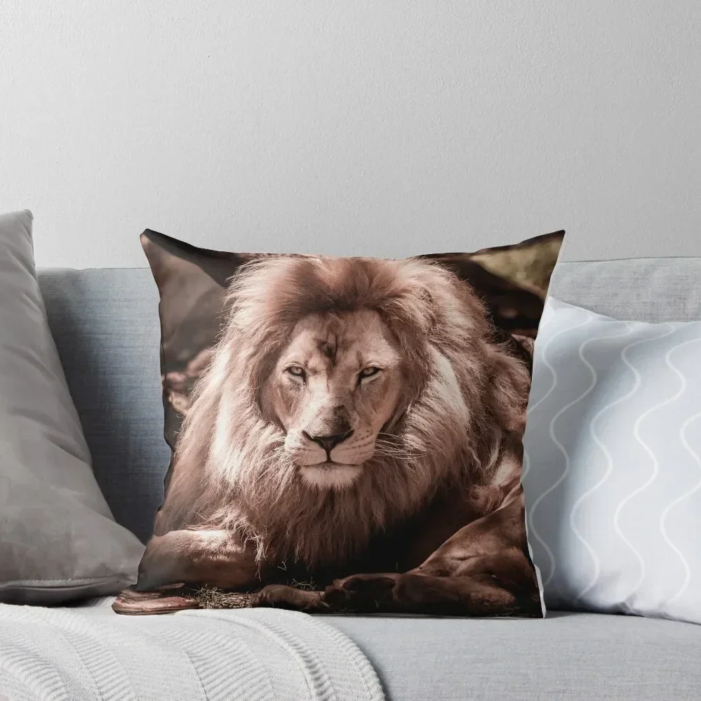 

Lion and Jungle Throw Pillow christmas pillowcases Decorative pillowcase pillow