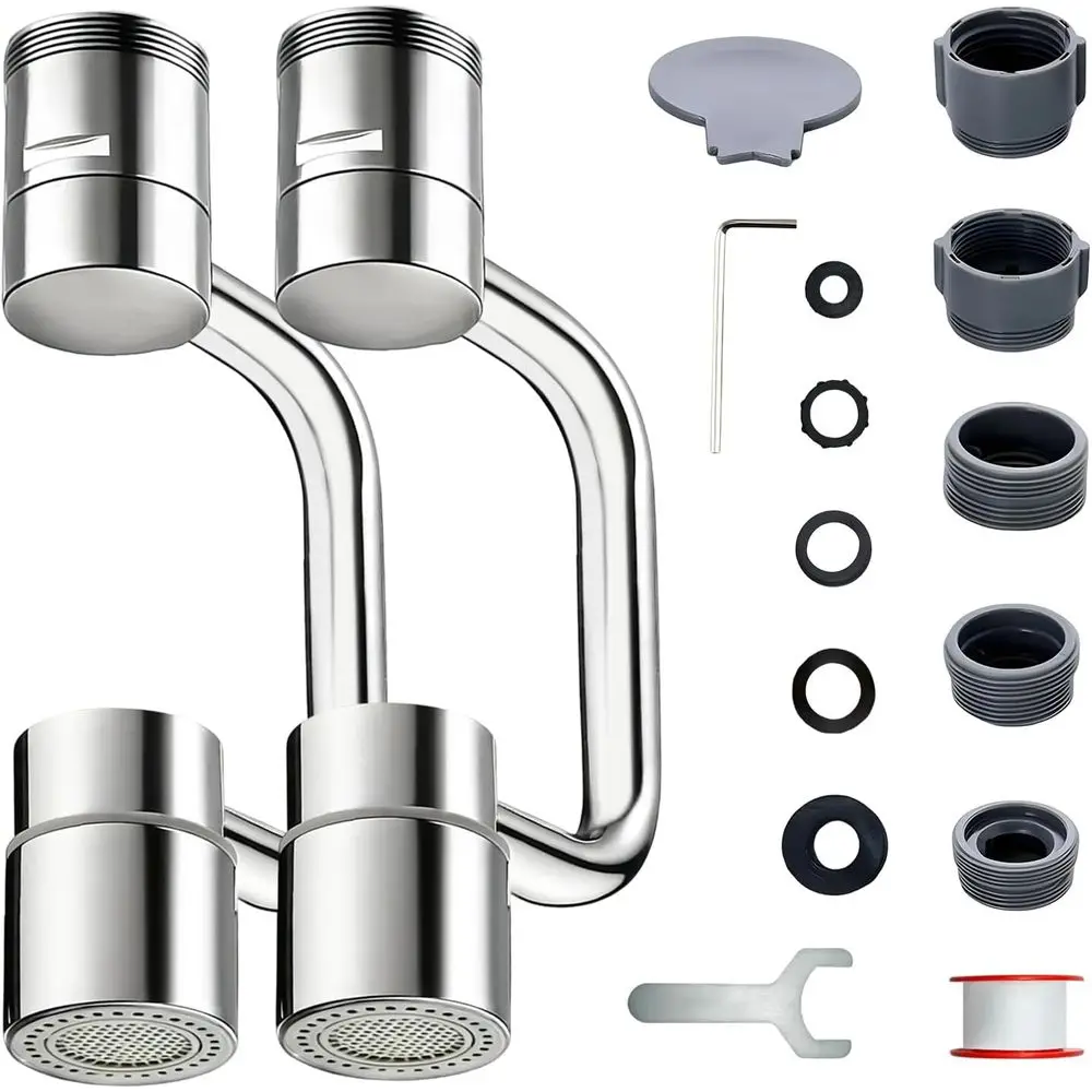 

2 PCS 1440° Rotatable aucet Extension, 1080° Swivel aucet Aerator Extender, 2 e Adjustable Rotating Unil Sink aucet or Kitchen B