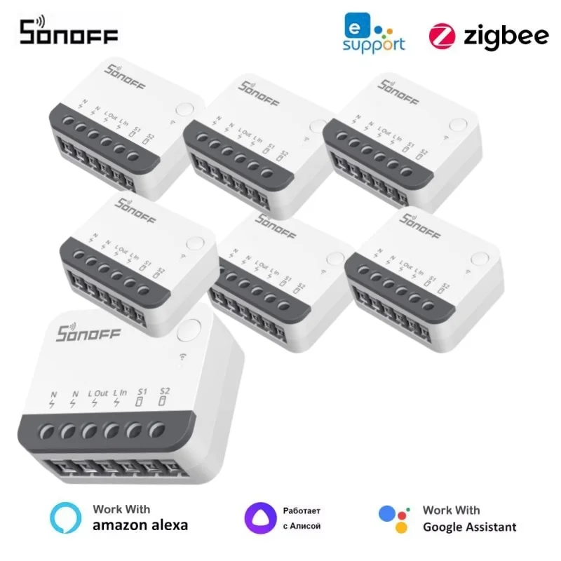 SONOFF ZBMINIR2 Extreme Zigbee3.0 Smart Switch Detach Relay Smaller Size Wider Signal Remote Control Work with Alexa Google Home