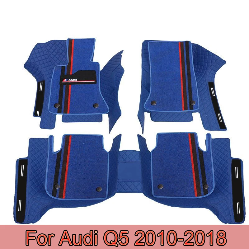 Custom Made Leather Car Floor Mats For Audi Q5 2018 2017 2016 2015 2014 2013 2012 2011 2010 Carpets Rugs Foot Pads Accessories