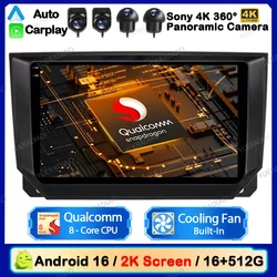 Android 16 Car Radio For Seat Ibiza Arona 2017 2018 2019 2020 GPS NAVI Multimedia Video Player AI Voice Wireless Carplay Auto 4G