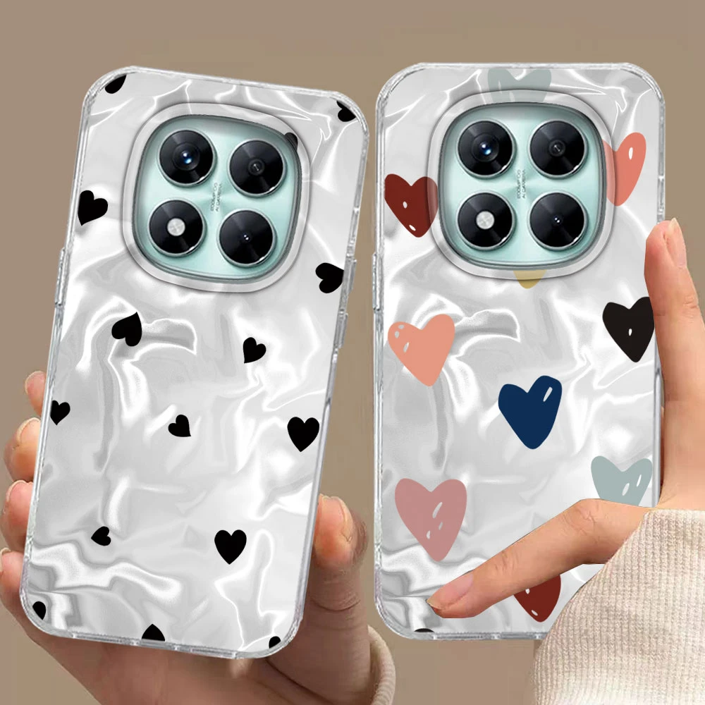 Für Xiaomi Redmi Note 15 14 13 12 11 10 11S 10S 8 9 Pro Herzförmige Mädchen-Handyhülle 15C 14C 13C A3 A1 A2 9A A5 9C Cover