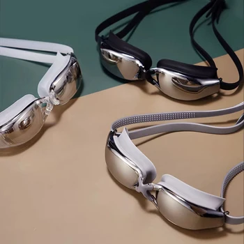 Profession elle Anti-Fog-Schwimm brille mit HD-Weitwinkel objektiv, bequeme Passform, verstellbarer Nasenrücken, stilvolles Design