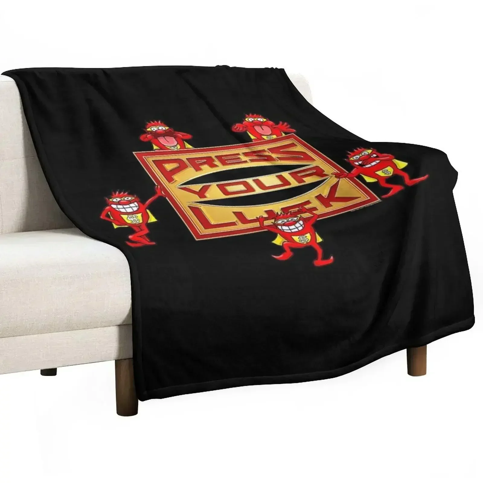 

Press your Luck Logo Throw Blanket warm winter For Sofa Thin Soft Beds Thin Blankets