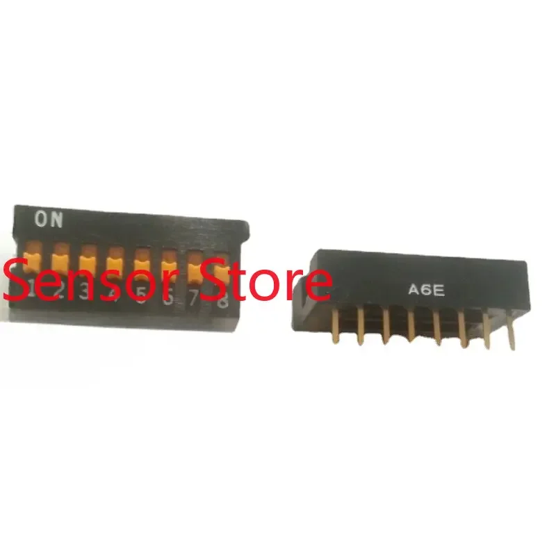 10PCS 8P DIP Piano Type 8-Bit Coding Switch 2.54mm Pitch A6E-8104