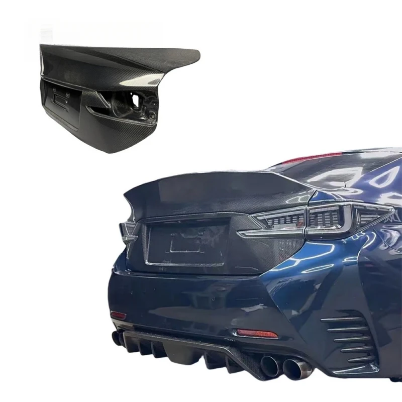 

CSL Style Carbon Fiber Trunk Lid Duckbill Spoiler for RC200t RC300 RC350 RC F (2015-2018) - Lightweight, Direct Fit
