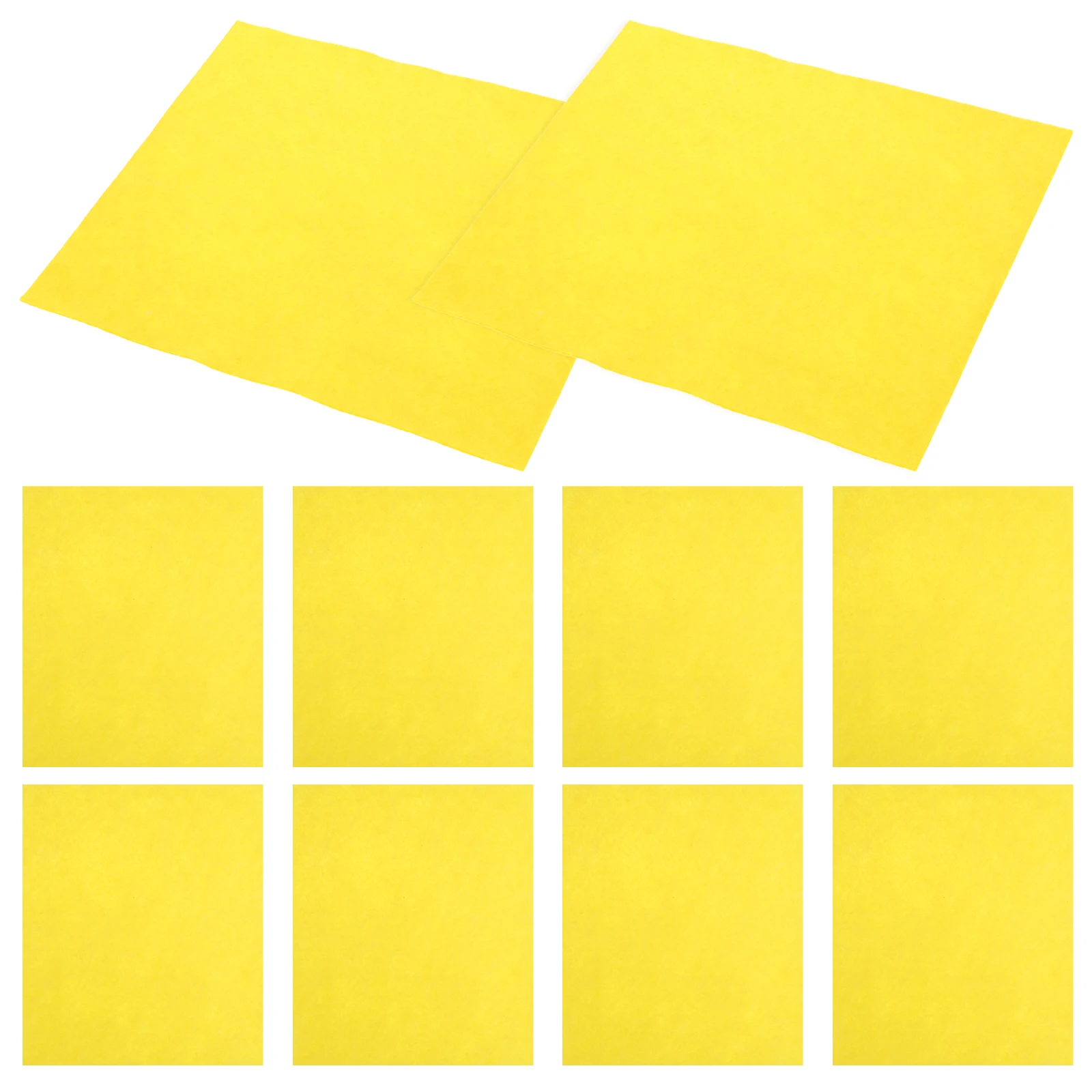 

10Pcs Non Stick Oil Dish Cloths Absorbent Kitchen Towels Reusable Cleaning Rags for Dishes Yellow Multi Purpose Scouring Pads