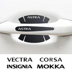 For Opel Astra H J G K Insignia Corsa C D Vectra B Mokka Car Door Handle Anti Scratch Protector Decor Sticker Decals Accessories
